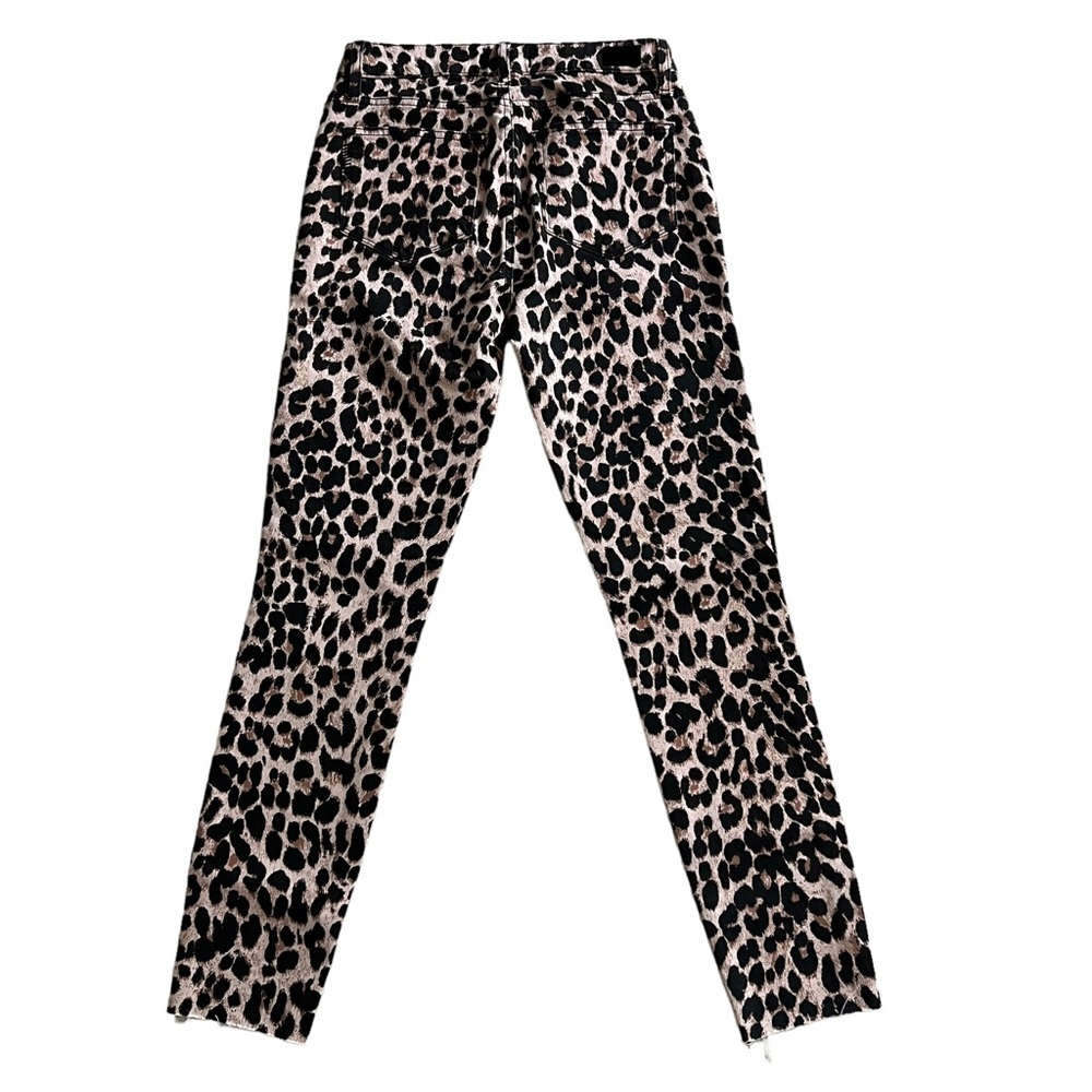 PAIGE Hoxton Ankle Skinny Jeans Pink Leopard Size 26 EUC - Picture 8 of 11